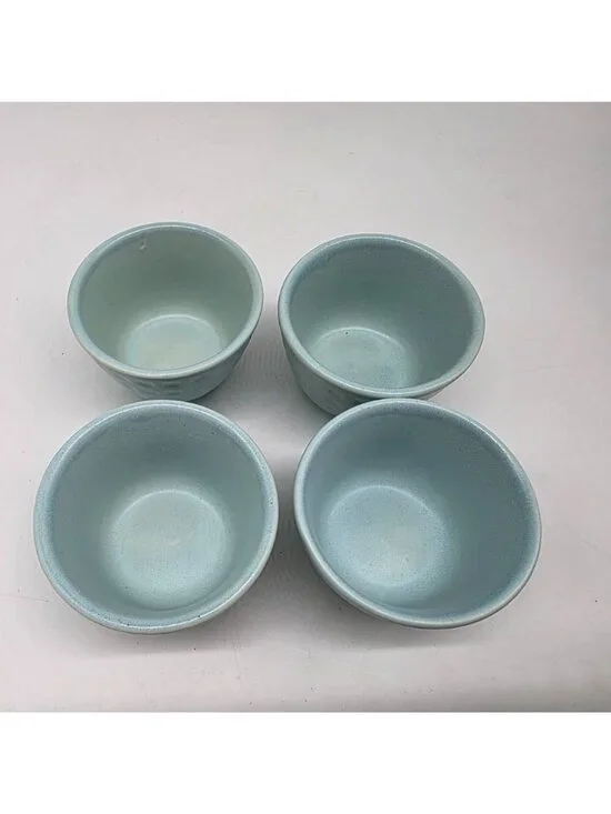 Pier 1 Blue Textured Stoneware Cups Set Of 4 - Picture 2 of 4